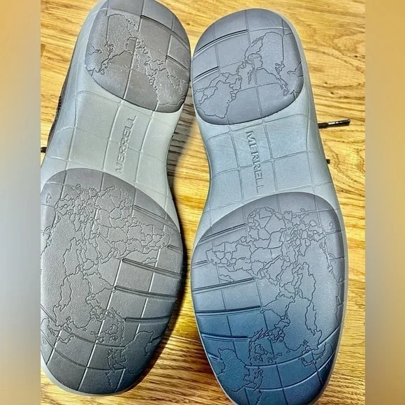 Men New Merrell World Vue Oxfords Shoes Brown Leather Casual Size 9.5 - Picture 3 of 3